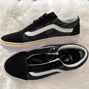 Vans‎ Comfycush Old Skool Tie Dye Black Green Skate Shoes Womens 9 NEW Sneakers